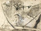 EMILIO GOLA, Landscape with Trees, black chalk